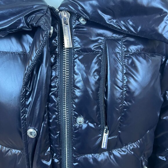 Michael Kors Womens Black Nylon Puffer Jacket Zip-Up With High Collar Size XXS - Picture 6 of 11